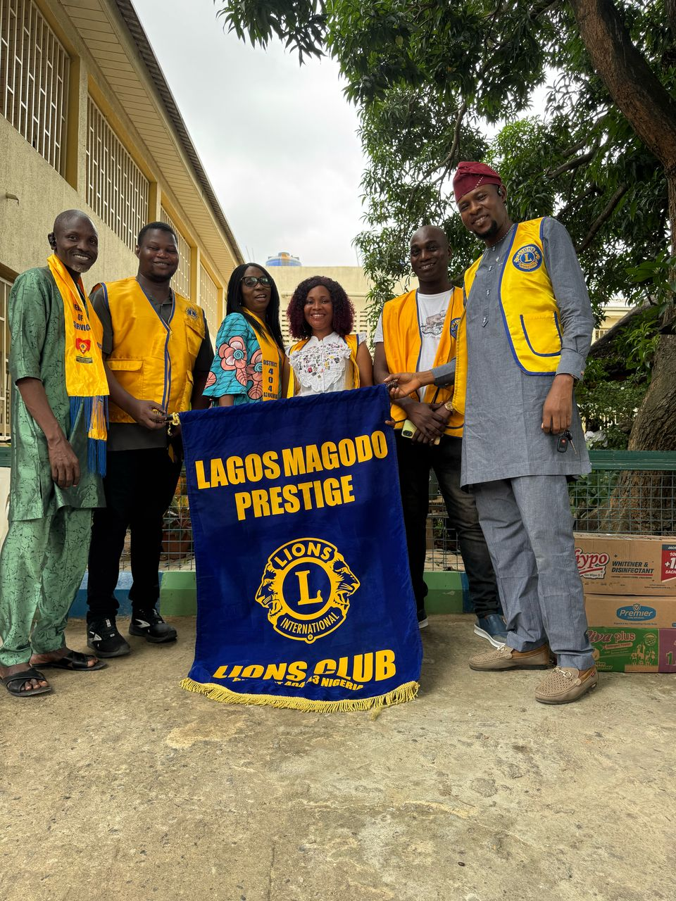 Lions Club team working together for community impact